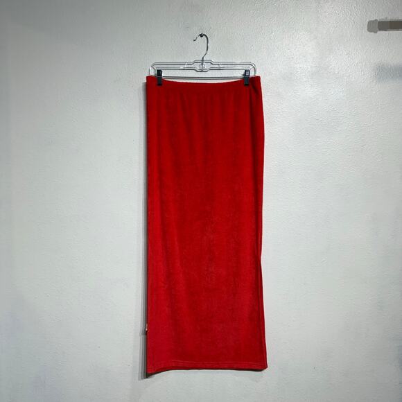 Araminta James Coral Terry Column Skirt Sz L NWT - Picture 2 of 15